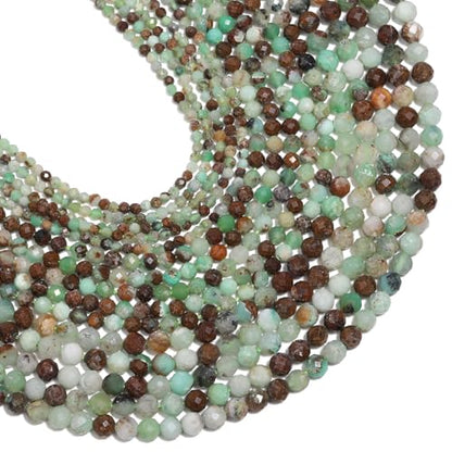 180pcs 2mm Natural Australian Jade Gemstone Beads Faceted Round Loose Stone Beads for Jewelry Making - color: Australian Jade, size: 1.9-2.4mm