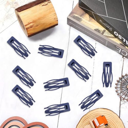 20 Pcs Snap Hair Clips for Women Snap Hair Barrettes Double Grip Hair Clips 3 Prong Clips for Hair Barrettes for Women Girls (Dark purple) - color: Dark purple