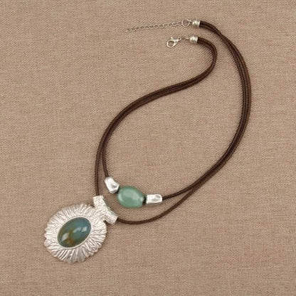 Chunky Pendant Necklace for Women Vintage Boho Necklaces Choker Layered Statement Necklaces Bohemian Jewlery Gifts - style: Boho Hippie Necklace
