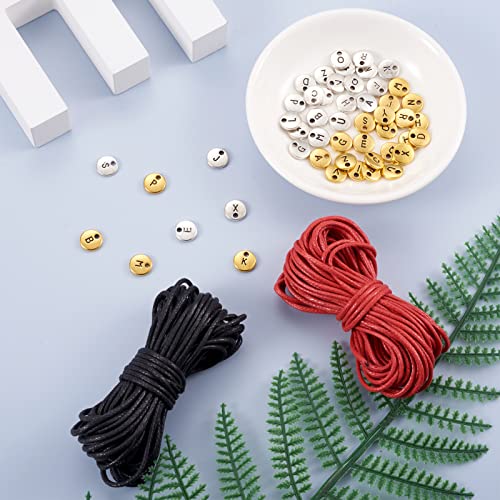 Craftdady Letter Charms Capital Pendants Mixed A-Z Initial Letter Number Charms DIY Bracelet Necklace Pendants for Jewelry Making, Gold, Antique Silver, Platinum - color: Gold & Silver, Flat Round