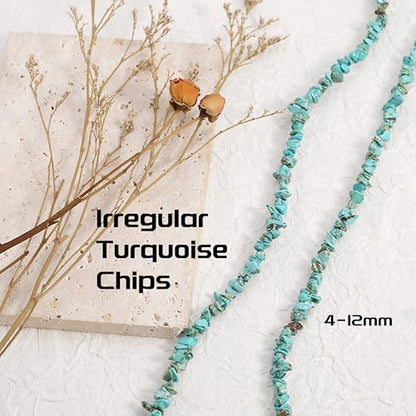 Adjustable 18k Gold Plated Waist Chain, Beach Bikini Body Chain, Handmade Boho Belly Chain - color: Turquoise chips
