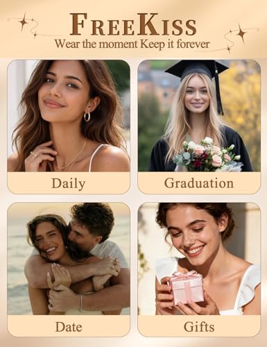Freekiss Gold Stack Bracelets for Women | Dainty Thin Bracelet Set Trendy 14K Gold Plated Waterproof Bracelets for Women - style: BRACELET-Single clasp sparkle glitter-SL