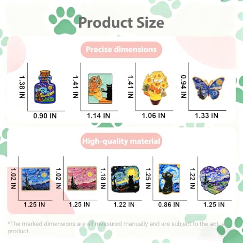 4/6/9/10/12/16/20PCS Cute Enamel Pins Bulk Set, Art Aesthetic Lapel Brooches, Humorous Quote Pins for Backpacks Jackets Hats Bags, Novelty Cool Badges for Women, Men, Teens, Kids - style: 9pcs Art