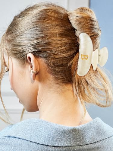 LILIE&WHITE Acrylic Letter Hair Clips For Women Stylish B Monogram | Alphabet Hair Clip Fashion Glitter Claw Clip Elegant And Durable Hair Accessory Large Hair Clips B - color: HC22539B