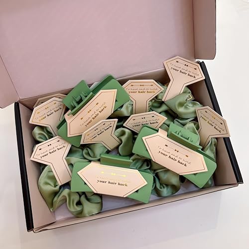 Bridesmaid Scrunchies Proposal Gifts Bachelorette Hair Claws Clips women heart sunglasses for Wedding Party Favors (Sage Green headband 48pcs) - color: Sage Green Headband 48pcs