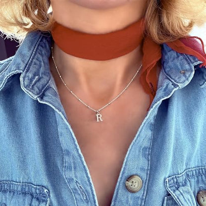 Initial Necklaces for Women, Dainty A-Z Pendant Letter Charm Necklace Personalized Name Necklaces for Women Trendy Jewelry Gift - color: A, style: Silver