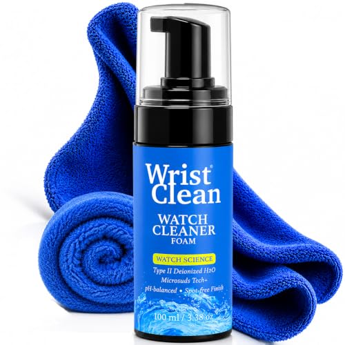 Basic Watch Cleaning Kit | Science Formulation for Safe & Gentle Cleaning | (1x) Watch Cleaner Foam 100ML, (1x) Drying Towel 11.5" x 11.5", (1x) Microfiber Pouch | USA Made (3 piece Set) | Rejuvenates Your Watch and Maintains Your Investment
