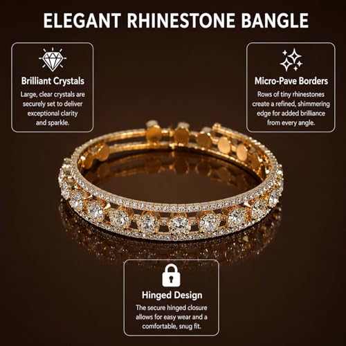 Triple-Row Open Cuff Bracelet for Women with Faux Pearl Center and Crystal-Set Metal Bands, Adjustable Bangle for Wedding and Daily Wear - color: Silver