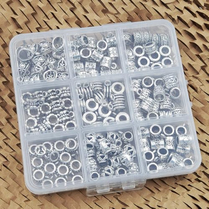 INSPIRELLE 144 Pieces Antique Silver Bails Metal Alloy Bail Bead for Bracelet Necklace Earring Jewelry Making - color: 144x Bead Bails
