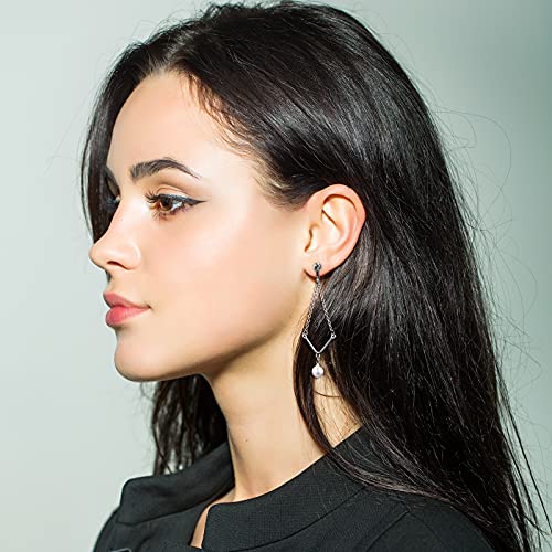 Hicarer 12 Pairs Clip on Earrings Dangle Drop Dangle Earrings Set Bohemian Tassel Pendant Plated Ear Non Piercing for Women Jewelry Gifts Wedding Party - color: Silver