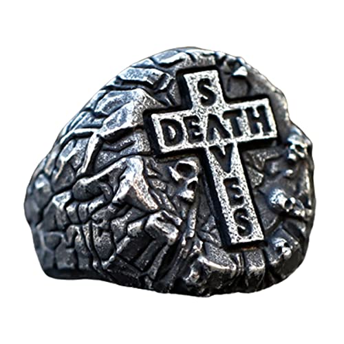 2023 Skull Ring Cool Evil Death Punk Rock Stainless Steel Rings Aly Style Jewelry - style: R1040