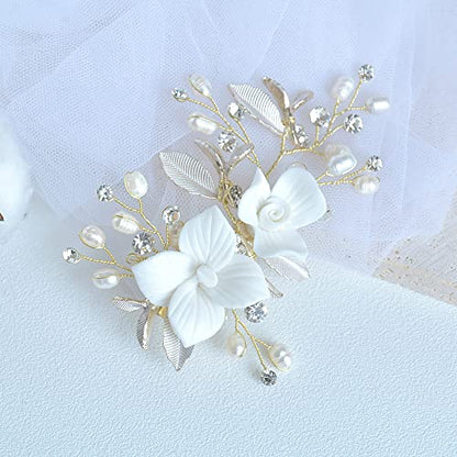 Wedding Hair Comb Clip, Wedding Hair Accessories for Brides, Crystal Bridal Hair Accessories Headpieces for Women, Girl, Party, Prom, (Style B) - style: Style B