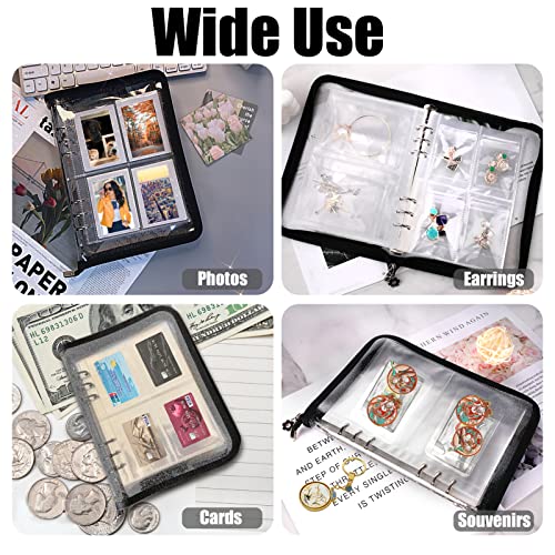 Clear Double-Sided Inner Pages for Jewelry Storage Book 6 Ring Binder 20 Sheets 160 Pockets Photocard Protector - color: Clear - Inner Pages (4 Slots + 20 Sheets)