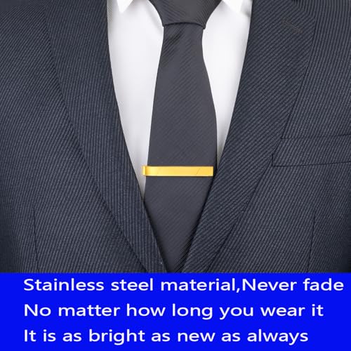 GWD Stainless Steel Tie Clips for Men Classic Tie Bar Clip Set | Ideal Gift for Father, Husband, Boyfriend, Business, Wedding, Tie clip With Gift Box - style: 3pcs