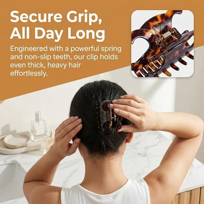 4Pcs Hair Clips for Women 4 Styles Small Medium Large Claw Clips for Thin Thick Curly Hair, Matte Rectangle Small Claw Clips for Thin/Medium Thick Hair, Hair Jaw Clip Nonslip (A) - style: A