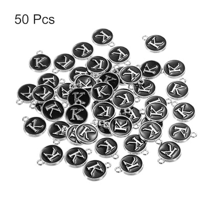 MECCANIXITY Alphabet Enamel Letter Charm Jewelry Charm Pendant for Jewelry Making, Bracelet, Craft - style: K