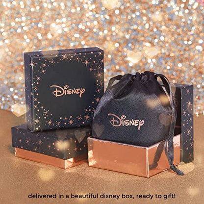 Disney Minnie Mouse Jewelry, Sterling Silver Pave Birthstone Crystal | Stud Earrings - color: December-Montana Dark Blue Crystal
