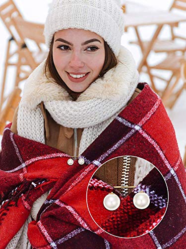 11 PCS Sweater Shawl Safety Pin Faux Pearl Brooch Pins Vintage Shirt Clips for Women