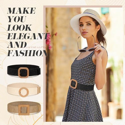 Syhood Woven Belt Dress - color: Black, Khaki, Apricot, size: Fit Waist Size Below 36''