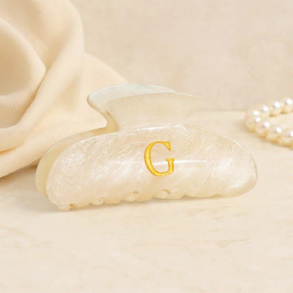 Birthday Bridesmaid Gift for Women Initial Cute Hair Clips Claw Clip | Teen Girl Gifts Trendy Stuff | Stocking Stuffer | Bridal Shower Gifts | Hair Clips for Thick or Thin Hair | Sturdy | Letter A