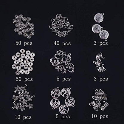 Fishdown 8mm Natural Crystal Stone Beads DIY Jewelry Making Kit | for Bracelet & Necklace Crafting, Healing Gemstone Beads, Ideal Diy Jewelry Craft Supplies 418 Pcs