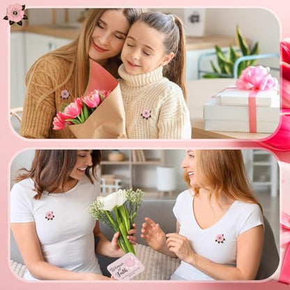 Sayglossy 30 Sets Woman of Faith Pins on Card Religious Flower Cross Pins with Cards Bulk Woman of Faith Christian Church Gifts Religious Lapel Brooches for Mother Day Birthday Gifts - style: Woman of Faith