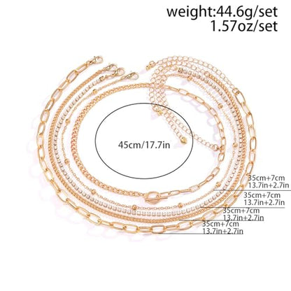 Gold Stack Necklace Chunky Necklaces for Women Trendy Coin Pendant Long Necklaces Western Jewelry for Women Cowgirl Cowboy Chic Country Outfit Boho Accessories Birthday Jewelry Gifts - color: F Gold Layered Necklaces Set