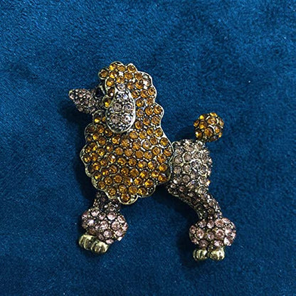 HETICA Animal Brooch for Women, Funny and Cute Flower Brooch Safety Pins Clothing Backpack Hat Decoration Enamel Pins Fashion Women Brooches and Pins Jewelry - style: Poodle