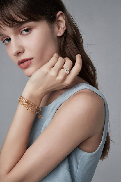 14K Gold Bracelets for Women Adjustable Slider Bracelet Bangle Bracelets for Women Trendy Chain Bracelet - color: Stacking-Gold