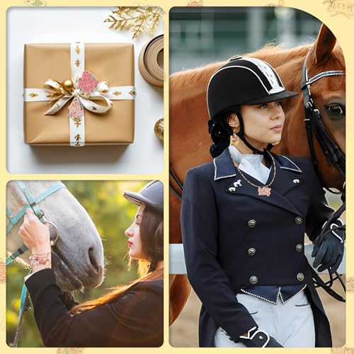 40Pcs/20 Pair Derby Horse Charms for Jewelry Making | Glitter Horse Racing Charms, Run for Roses Enamel Pendant Charm, Bracelets Necklace Earrings Keychains, Derby Day DIY Crafts - style: Derby Horse