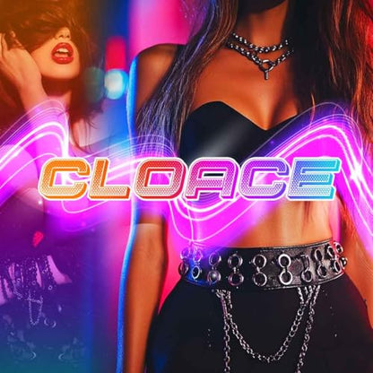 CLOACE Punk Waist Chain Belt Leather Layered Heart Body Chains Gothic Body Accessories for Women - color: C