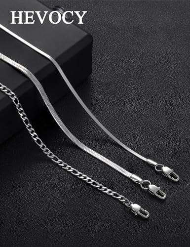 Stainless Steel Bracelet Set for Men, Adjustable Link Chains | Layered stainless steel link chain bracelets with adjustable sizing, designed for daily wear, stacking, and gifts - color: Style1-8 inch