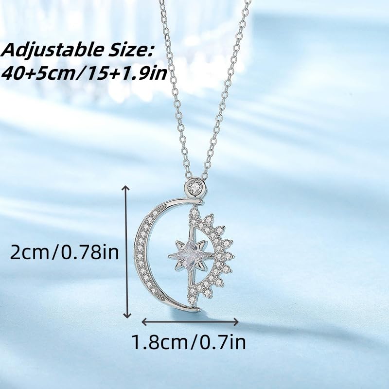 Angyape Badass Gifts For Women,To My Badass Squad Necklace We Always Have Each Other's Back All-Match Geometric Sun Necklaces Star and Moon Friendship Sliver Necklace Jewelry Gifts For My Best Friend - color: Set-Gold&Silver