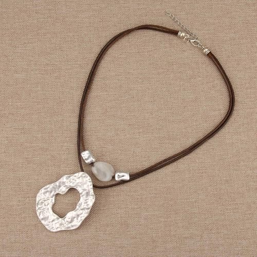 Chunky Pendant Necklace for Women Vintage Boho Necklaces Choker Layered Statement Necklaces Bohemian Jewlery Gifts - style: Bohemian