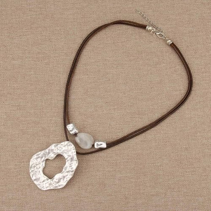 Chunky Pendant Necklace for Women Vintage Boho Necklaces Choker Layered Statement Necklaces Bohemian Jewlery Gifts - style: Bohemian