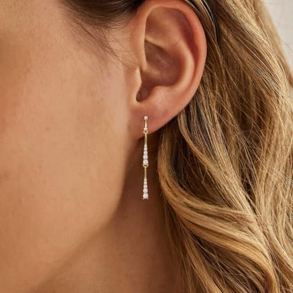 Dangle Earrings for Women,Dainty 14K Gold Plated Long Earrings Statement Gold Drop Earrings Unique Long Earrings For Women Trendy Jewelry Fashion Accessories - color: dangle1-Gold