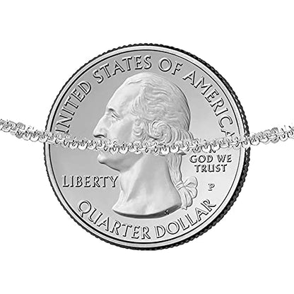 Savlano 925 Sterling Silver 9, 10 Inches Chain Anklet for Women Comes With a Gift Box - style: Roc