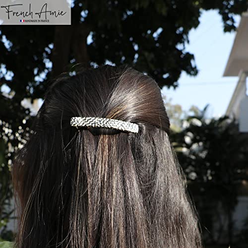 French Amie Bar Opera Small 2 1/4 Inch Hair Clip Barrette | Handmade Cellulose Acetate Automatic Clasp For Women Girls Teens Everyday Style - color: Opera
