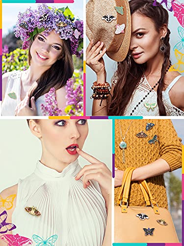 Janinka 10 Pcs Butterfly Enamel Pins Set Cute Spring Badge Back to School Lapel Brooches for Women Backpack Jewelry Gift - style: Chic Style