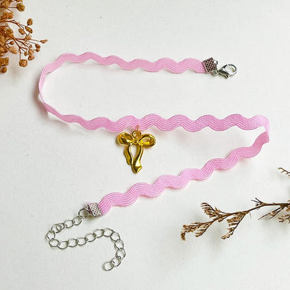 Nova&Aria Chokers Set For Women Heart Choker Necklaces Flower Pendant Velvet Cute Pink Turquoise Blue White Black Choker Necklace Christmas Colorful Lace Chokers - color: Pink&Black&Green