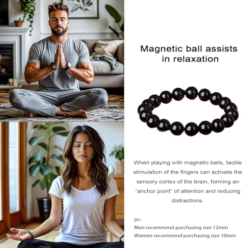 38 Magnetic Therapy Hematite beaded Bracelet For Women And Men Power Gemstone Crystal Unisex Macrame - color: Hematite