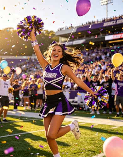 ZOLEAROPY Game Day Bracelets Stack Football Bracelets for Women Men Stackable Game day Bracelet Accessories Football Mom Outfit Jewelry Gifts - color: purple white