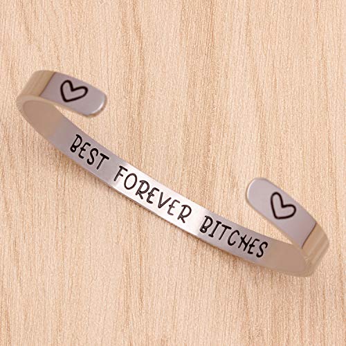 Btysun Bracelets for Women Mothers Day Bracelet Gifts from Daughter Inspirational Gifts for Women Graduation Gifts for Her Motivational Birthday Cuff Bangle Friendship Personalized Mantra Jewelry… - style: BEST FOREVER BI&&ES