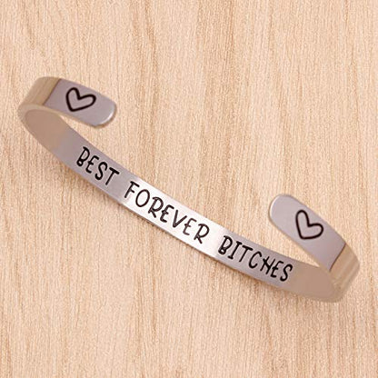 Btysun Bracelets for Women Mothers Day Bracelet Gifts from Daughter Inspirational Gifts for Women Graduation Gifts for Her Motivational Birthday Cuff Bangle Friendship Personalized Mantra Jewelry… - style: BEST FOREVER BI&&ES