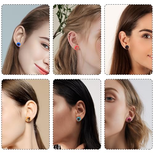 YOFANST 24pcs-100pcs Colorful Silicone Ear Gauges Double Flared Ear Tunnels Set Stretchers Expander Ear Piercing Jewelry - color: gauge 3/4 inch