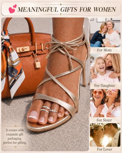 4Pcs Toe Rings for Women Non Tarnish 14K Gold Filled Toe Ring Adjustable Flower CZ Band Wave Dainty Toe Ring Summer Beach Open Toe Rings Set Waterproof Toe Jewelry Foot Jewelry - color: Silver toe rings wave