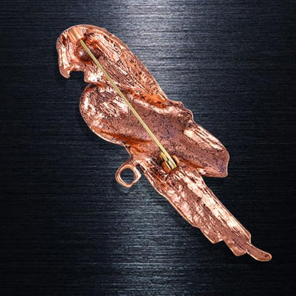 Dainty CZ Parrot Brooch for Women Men Cute Colorful Rhinestone Crystal Bird Animal Lapel Pins for Dress Hat Bag Suit Tie Wedding Holiday Accessories Jewelry