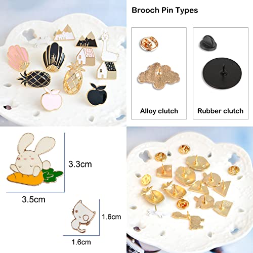 Mixed Enamel Lapel Brooch Pin Set Decoration for Backpack, Hat and Jacket | Birthday Christma Holiday Gift for Friends, Children, Families (Mystery Style) - size: 20 pieces