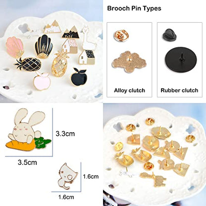 Mixed Enamel Lapel Brooch Pin Set Decoration for Backpack, Hat and Jacket | Birthday Christma Holiday Gift for Friends, Children, Families (Mystery Style) - size: 20 pieces