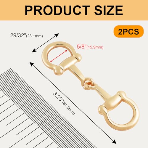CooBigo 2pcs Scarf Ring Buckles, Metal Horsebit Silk Scarf Buckle, Scarves Rings and Slides for Women Scarves Clips, Shawls Clasp, Clothing Fashion Accessories (Gold) - color: Gold 2pcs